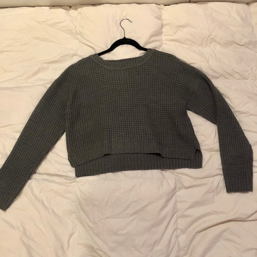 Gray cropped sweater
